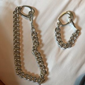 Chain bracelet and necklace set